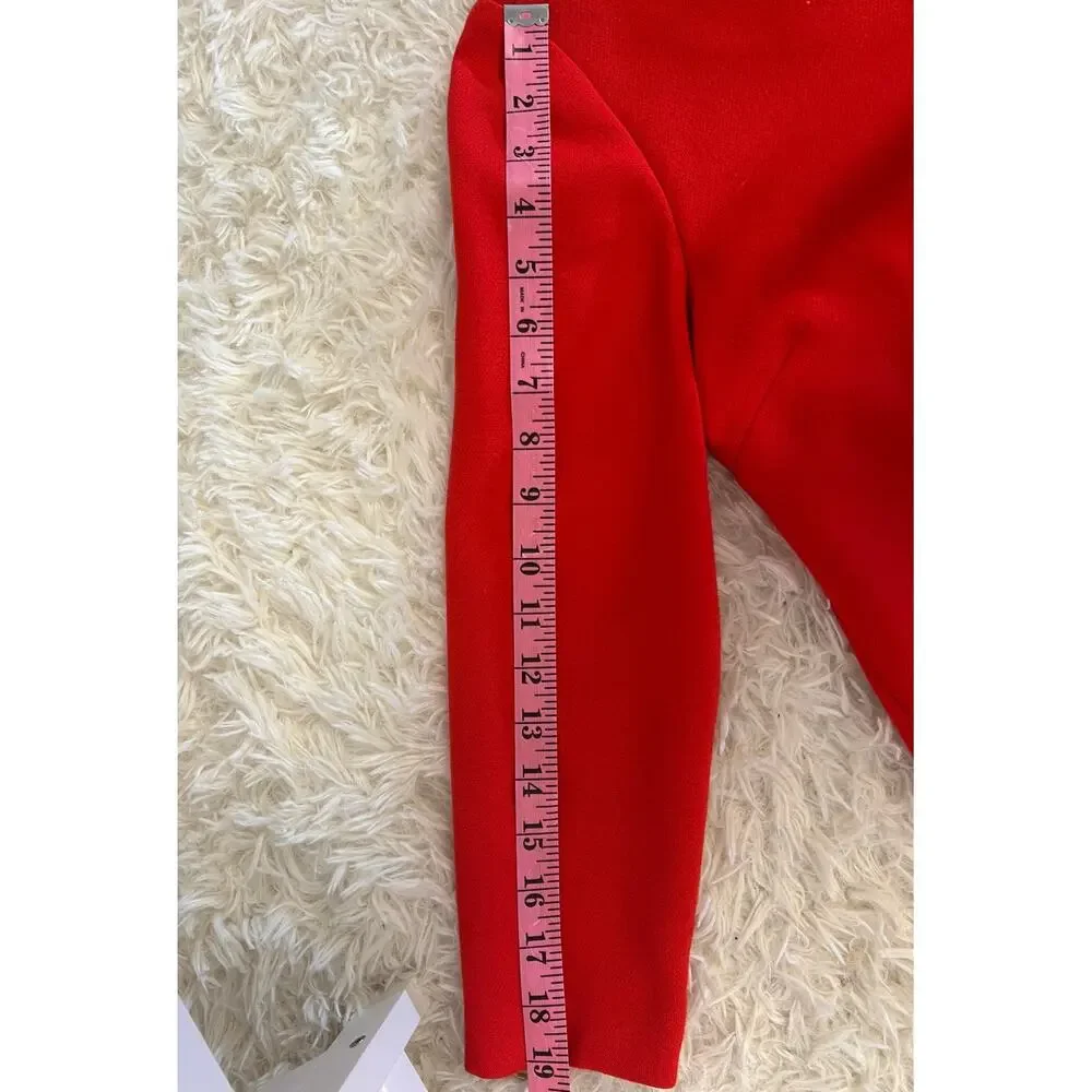 J Crew Women's Sz 00 Red Orange Lined Zipper Accent Shift Dress #0263 - Picture 12 of 13